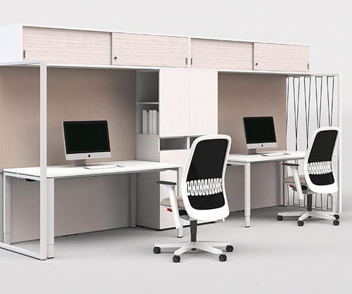 Низкий шкаф для папок - FRAME_S - Bene GmbH - высокий / из фанерованной древесины / из алюминия