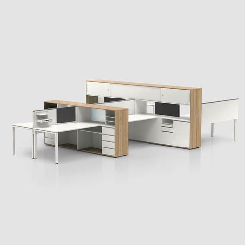 Рабочий стол для офисов открытого типа - CUBE_S - Bene GmbH - напольный / индивидуальный / современный