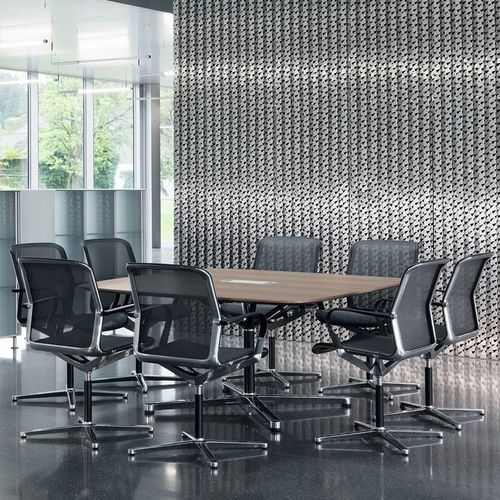Современный стол для собраний - FILO 4-STAR - Bene GmbH - из дерева / из алюминия / с основанием из металла