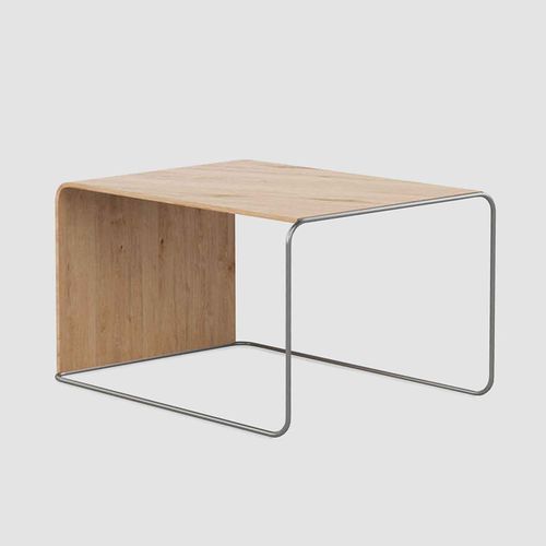 Современный вспомогательный столик - PARCS PLY TABLE - Bene GmbH - из стали / дерево / с основанием из металла