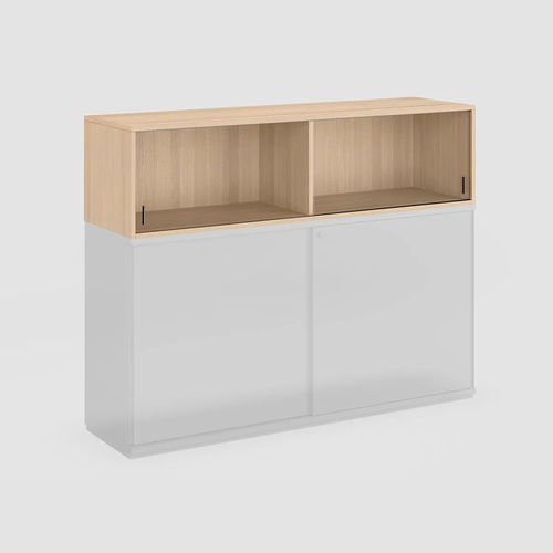 Низкий шкаф для папок - CUBE_S BOX - Bene GmbH - из меламина / из стекла / с раздвижными дверями