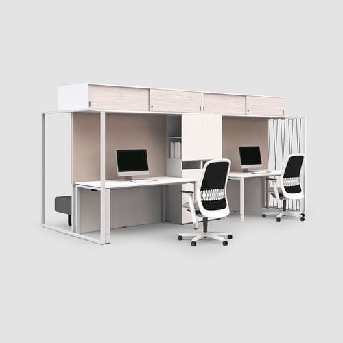 Низкий шкаф для папок - FRAME_S - Bene GmbH - высокий / из фанерованной древесины / из алюминия