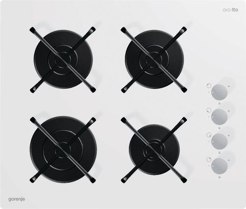Газовая варочная панель - ORA-ÏTO : GHS64-ORA-W - GORENJE - 4 конфорки / встраиваемая / с поворотными регуляторами