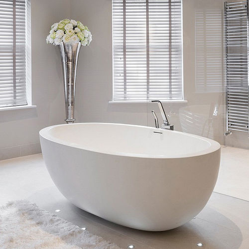 Овальная ванна - OCEANUS/ SLIPPER / PETIT SERIES - Castello Luxury Baths - отдельностоящая / из композита / белая