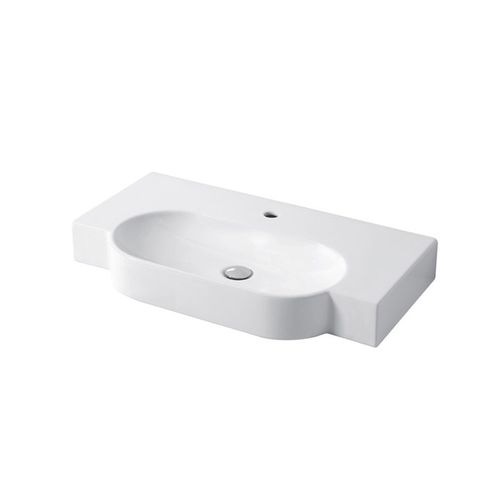 Подвесная раковина - OVO : OV09045101 - Disegno Ceramica - из керамики / со встроенной столешницей / овальная