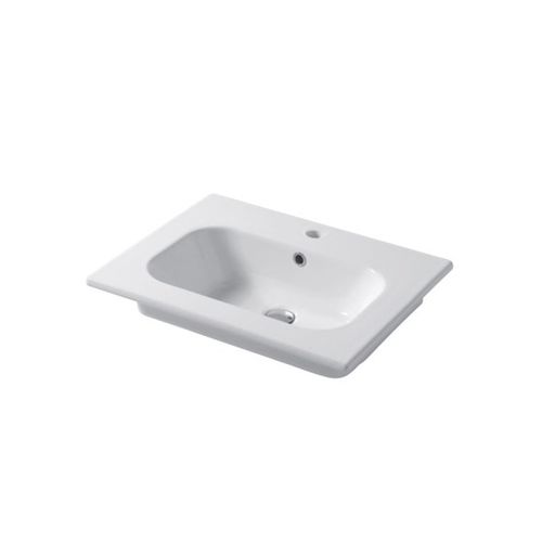 Встраиваемая раковина - QUBO : QS06146101 - Disegno Ceramica - из керамики / прямоугольная / современная