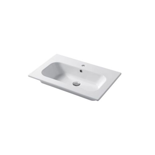 Встраиваемая раковина - QUBO : QS07146101 - Disegno Ceramica - из керамики / прямоугольная / современная