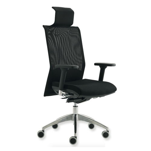 Современное директорское кресло - UF 512 A - DRIGANI SRL - из кожи / из металла / с высокой спинкой