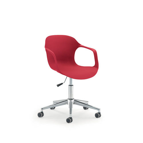 Современный cтул - UF 853/B - DRIGANI SRL - для интерьера / из пластика / с основанием из хромированного металла