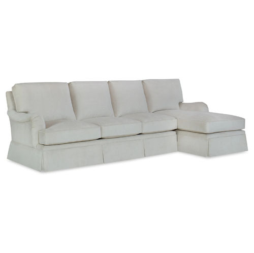 Современный диван - PORTER SECTIONAL  - Lee Jofa - из кожи / обитый / с опорой для ступней