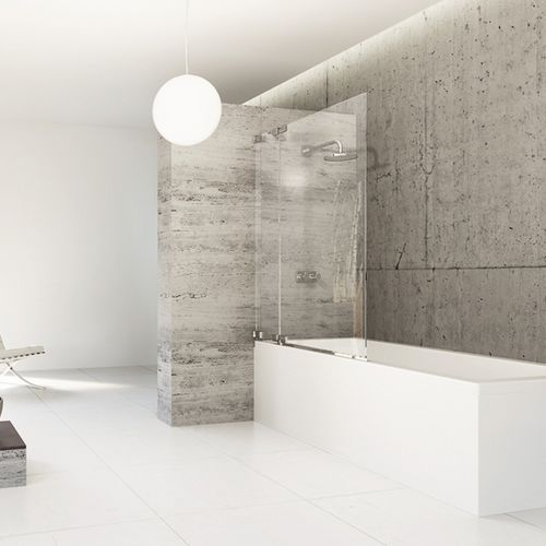 Створчатая перегородка для ванны - STUDIO BERLIN PURE - Hüppe - с рамой / без рамы