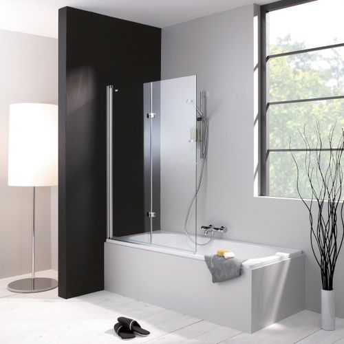 Створчатая перегородка для ванны - 501 DESIGN PURE - Hüppe - без рамы