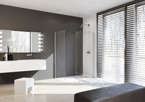 Душ в итальянском стиле - DESIGN PURE - Hüppe - из стекла / прямоугольный