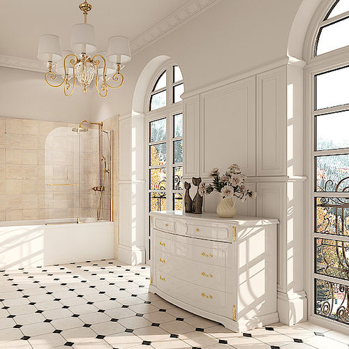 Неподвижная перегородка для ванны - STUDIO VICTORIAN - Hüppe - без рамы