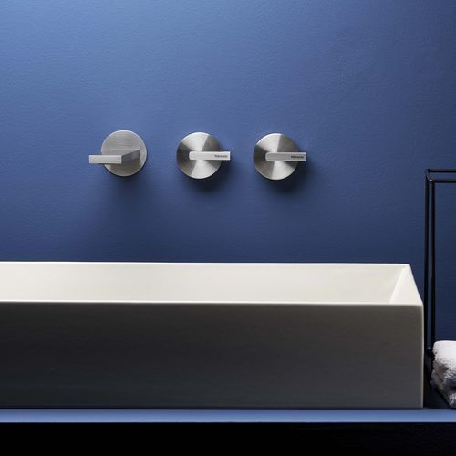 Двухрычажный смеситель для раковины - PR50AJ201INOX - Ritmonio Rubinetterie Srl - настенный / встраиваемый / из нержавеющей стали