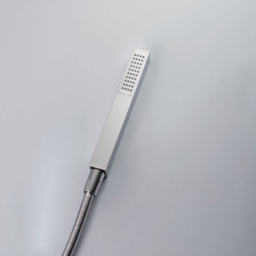 Ручной душ на гибком шланге - M0BA3060S/F - Ritmonio Rubinetterie Srl - прямоугольный / современный / посеребренный