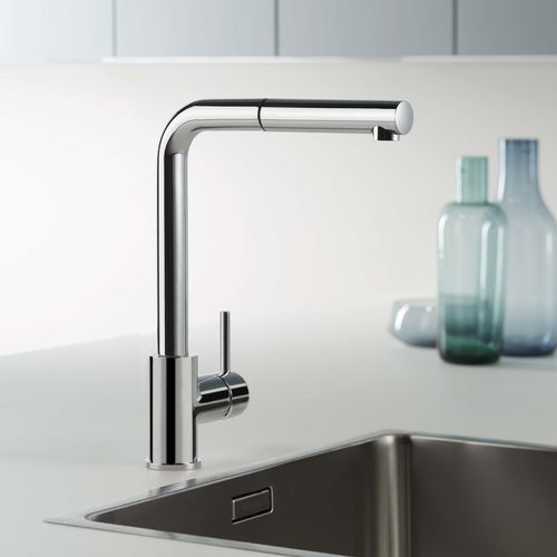 Настольный однорычажный смеситель - E0CU260CRL - Ritmonio Rubinetterie Srl - из хромированной латуни / для кухни / 1 отверстие