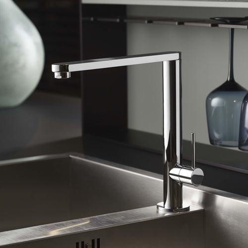 Настольный однорычажный смеситель - E0CU210 - Ritmonio Rubinetterie Srl - из хромированной латуни / для кухни / 1 отверстие