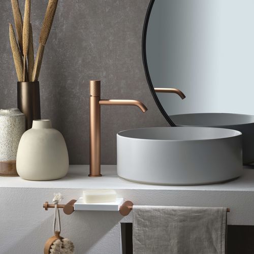Однорычажный смеситель для раковины - PR51AV201F36+PR51MA004F36 - Ritmonio Rubinetterie Srl - настольный / из хромированной латуни / для ванной комнаты