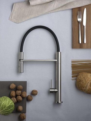 Однорычажный смеситель для раковины - E0CU200INOX - Ritmonio Rubinetterie Srl - настольный / из нержавеющей стали / для кухни