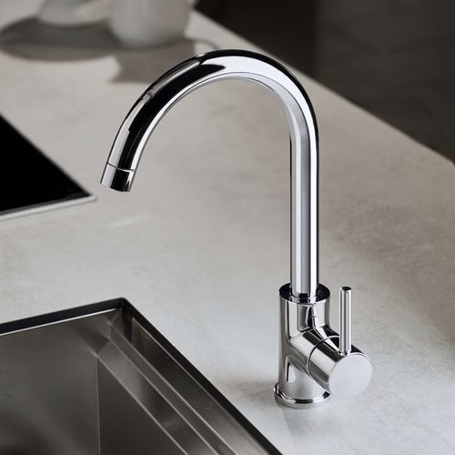 Однорычажный смеситель для раковины - E0CU250CRL - Ritmonio Rubinetterie Srl - настольный / из хромированной латуни / для кухни