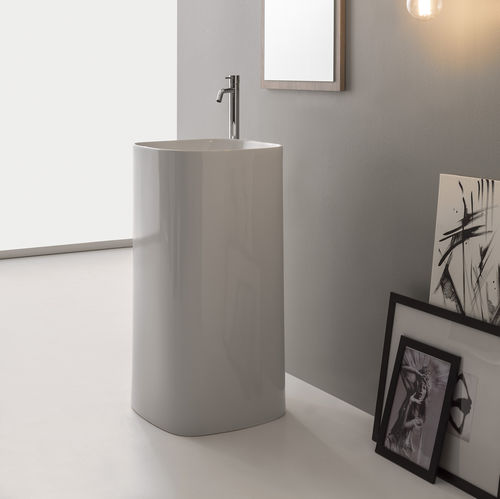 Настольная раковина - Lavabo Moon - Scarabeo Ceramiche - из керамики / антибактериальная / Сделано в Италии