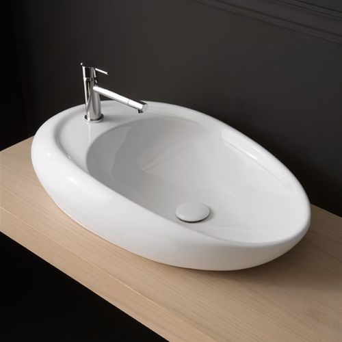 Настольная раковина - 8602 - Scarabeo Ceramiche - из керамики / овальная / 1 отверстие
