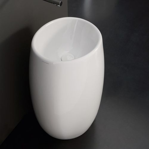 Раковина на ножке - 8603 - Scarabeo Ceramiche - из керамики / овальная / без отверстия