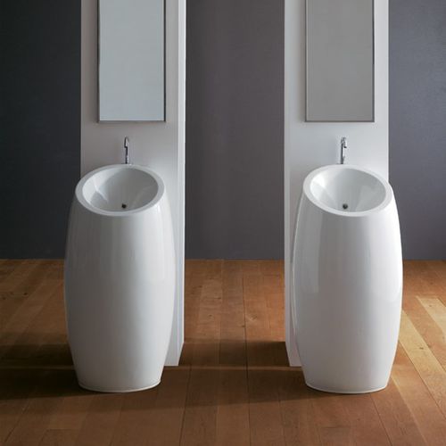 Напольная раковина - Planet - Scarabeo Ceramiche - из керамики / круговая / 1 отверстие