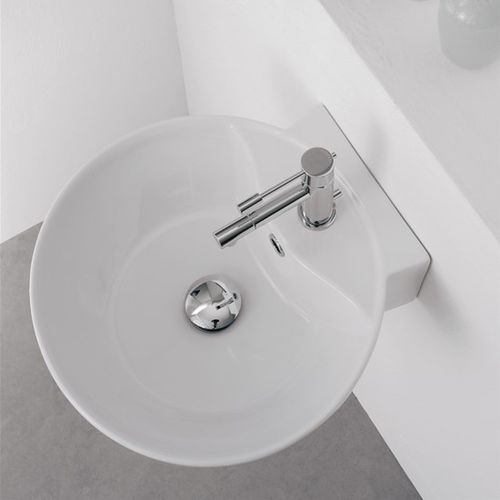 Подвесная раковина - 8009R - Scarabeo Ceramiche - из керамики / круглая / 1 отверстие