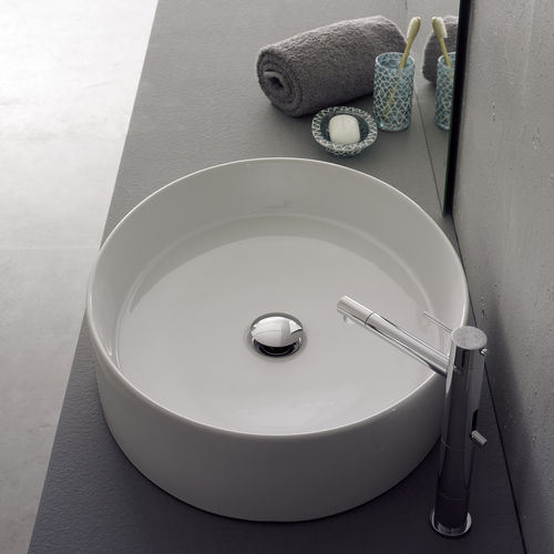 Настольная раковина - 8030 - Scarabeo Ceramiche - из керамики / овальная / без отверстия