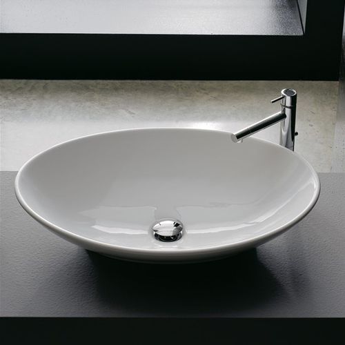 Настольная раковина - 8045 - Scarabeo Ceramiche - из керамики / овальная / без отверстия
