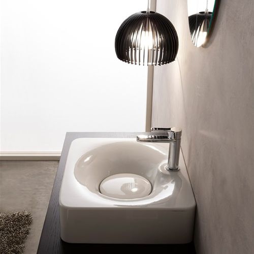 Настольная раковина - 6003 - Scarabeo Ceramiche - из керамики / прямоугольная / 1 отверстие