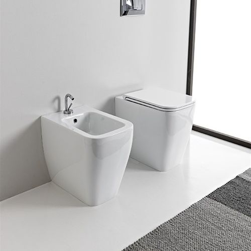 Напольный унитаз - 5138CL - Scarabeo Ceramiche - из керамики / для бытового использования / прямоугольный