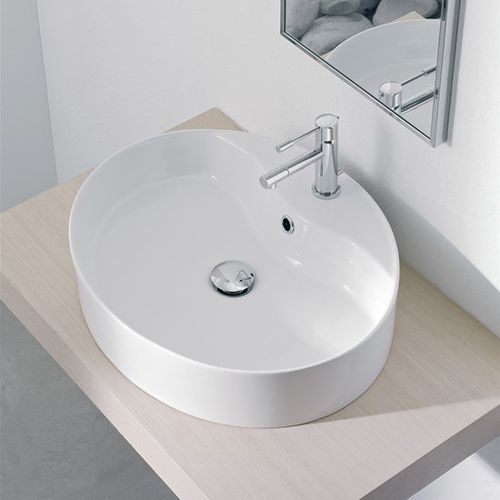 Настольная раковина - 8030R - Scarabeo Ceramiche - из керамики / овальная / 1 отверстие