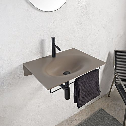 Подвесная раковина - 6102 - Scarabeo Ceramiche - из керамики / со встроенными полотенцесушителями / прямоугольная