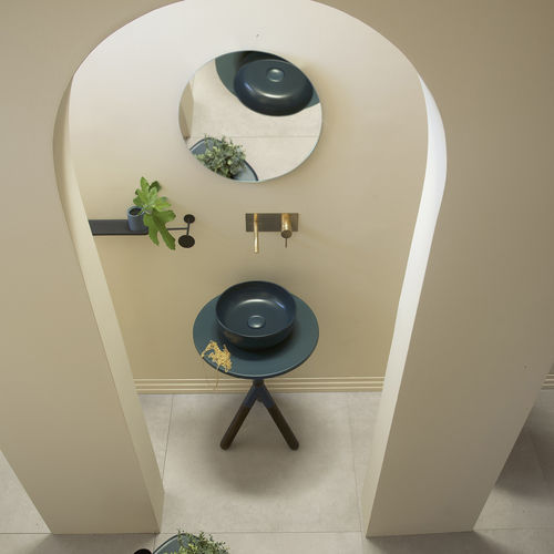 Подставка для умывальника из дерева - CROSS5 - Scarabeo Ceramiche - из керамики