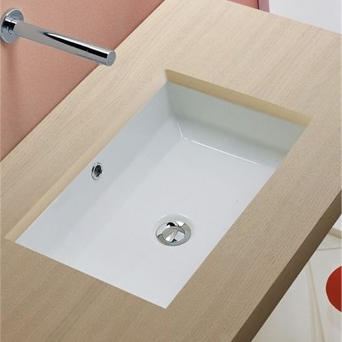 Раковина под рабочей поверхностью - 8037 - Scarabeo Ceramiche - из керамики / прямоугольная / без отверстия