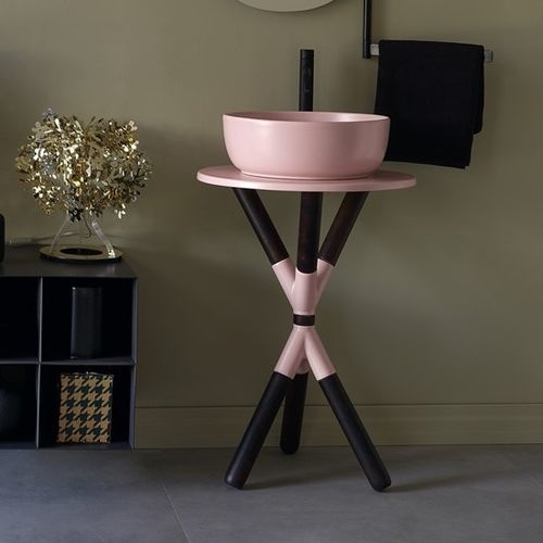 Подставка для умывальника из дерева - CROSS7 - Scarabeo Ceramiche - из керамики