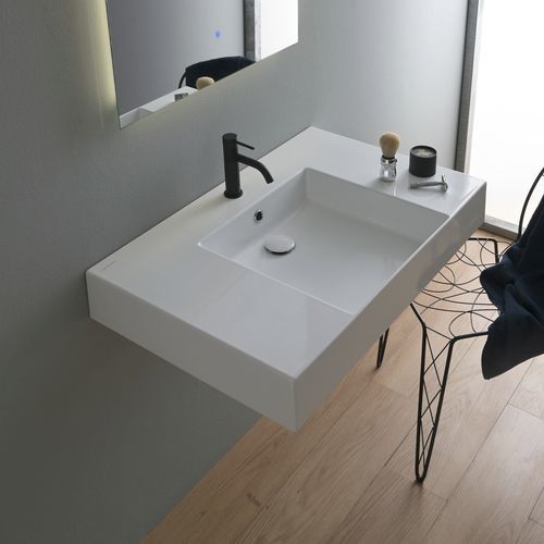 Подвесная раковина - TEOREMA 2.0 PLUS - Scarabeo Ceramiche - для лиц с ограниченными возможностями / бытового применения / не определено