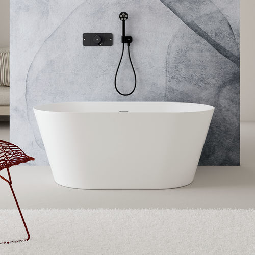 Овальная ванна - GLAM - Scarabeo Ceramiche - отдельностоящая / для жилых зданий / из керамики