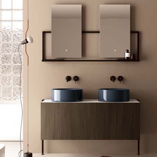 Двойная тумба под умывальник - PICTURE: 3055 - Scarabeo Ceramiche - подвесная / из дерева / из металла