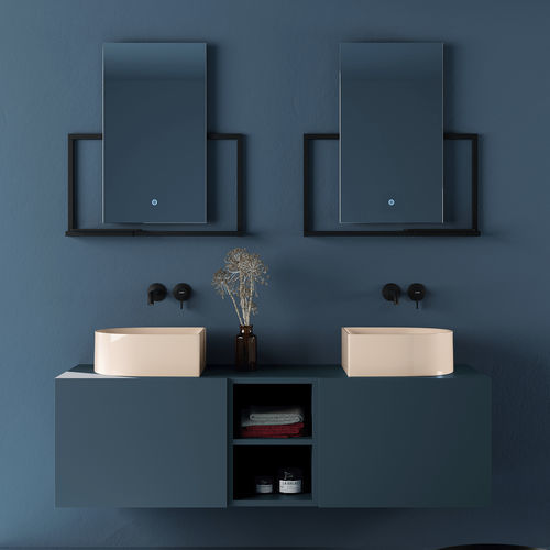 Двойная тумба под умывальник - PICTURE: 3058 - Scarabeo Ceramiche - подвесная / из дерева / из металла