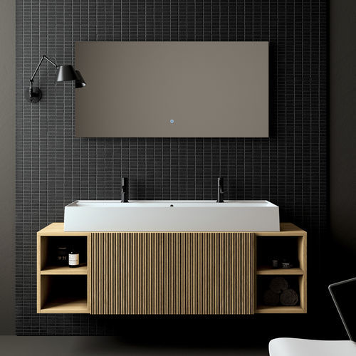 Двойная тумба под умывальник - PICTURE: 3060 - Scarabeo Ceramiche - подвесная / из дерева / из металла