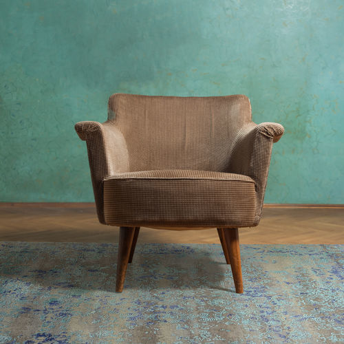 Ковер винтаж - HERITAGE-5100 - ANGELO RUGS - в цветочек / дамасский рисунок / из бамбуковых волокон