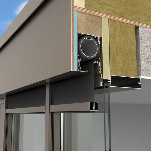 Жалюзи наматывающееся - FIXSCREEN® MINIMAL CURTAIN WALL 50   - RENSON - для веранды / для окон / из ткани