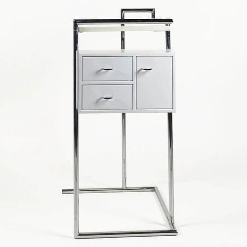 Современный туалетный столик - PETITE COIFFEUSE - Bernini Gallery - МДФ / из хромированной стали / Eileen Gray