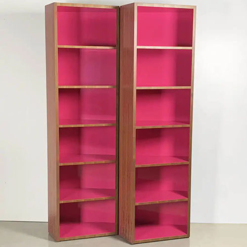 Современный книжный шкаф - ZAG - Bernini Gallery - из американского ореха / Karim Rashid / розовый