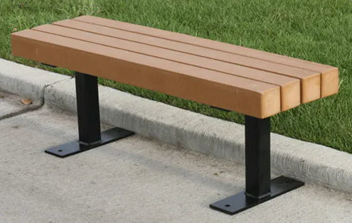Современная общественная скамейка - Polimer Tecnic - из пластика / без спинки / без подлокотников