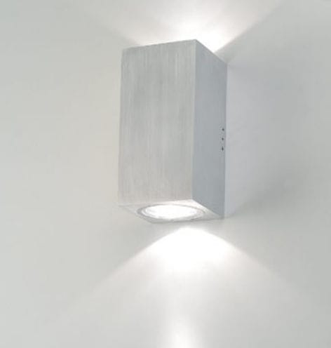 Современный настенный светильник - CUBE 2L - BEL-LIGHTING / TERZO-LIGHT - для наружного применения / из анодированного алюминия / кубический